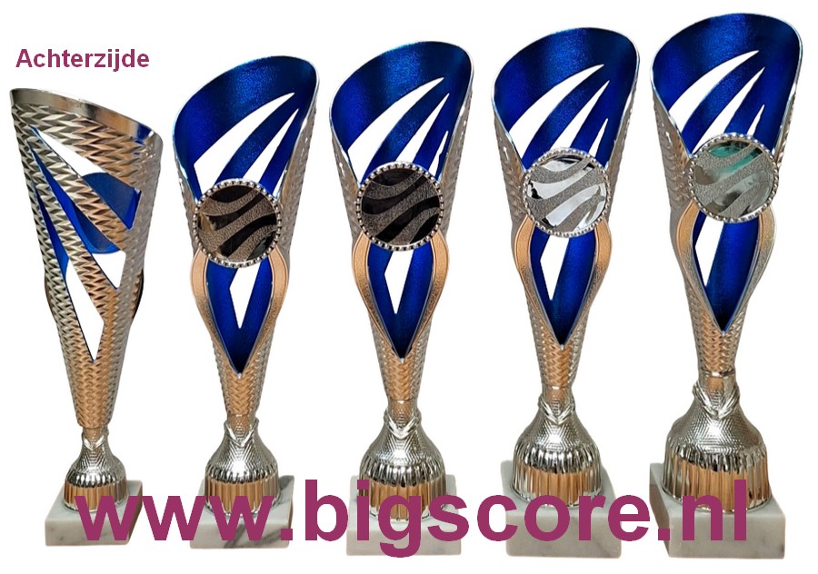 ZA 651 Kunststofbeker Blauw-Zilver 3 delig